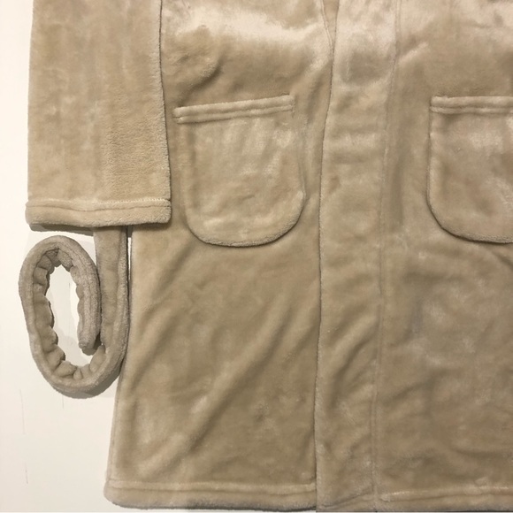 Summer & Rose Plush Hooded Robe Womens Size L-XL Champagne Color - Picture 4 of 12